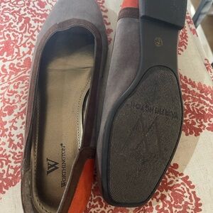 Worthington Men's Brown Loafers with Orange Accent